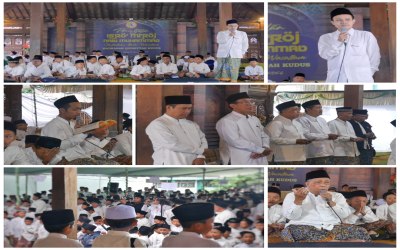 Kemeriahan Peringatan Isro ' Mi'roj Nabi Muhammad Shollallahu ' Alaihi Wasallam di MI Qudsiyyah